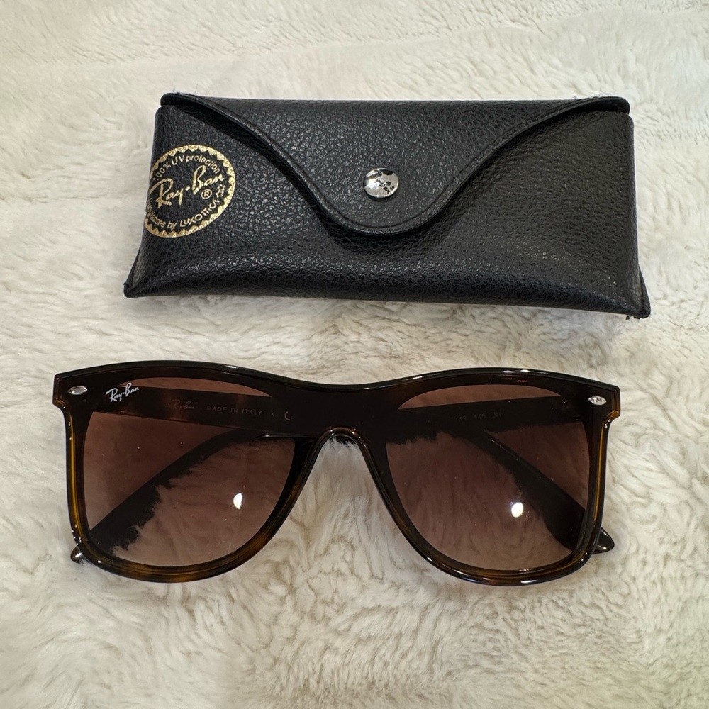 Ray-Ban Tortoise Sunglasses with Black Case